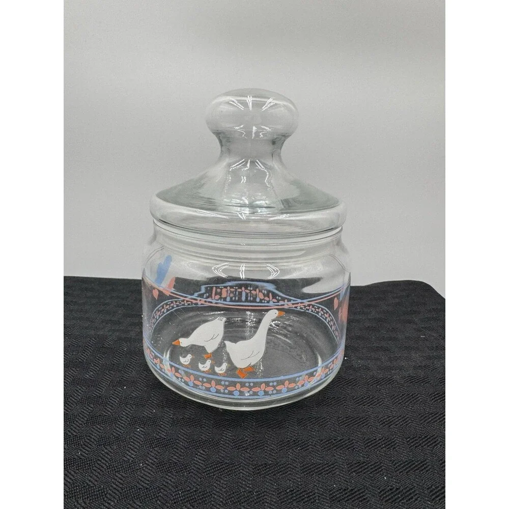 Vintage 80’s Small Goose Jar With Lid